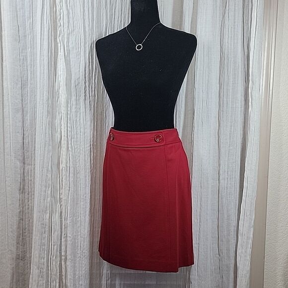 Ann Taylor Red Pencil Skirt - Picture 2 of 16
